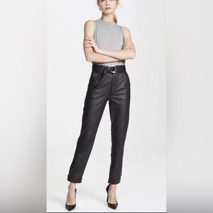 $1200 J Brand Jonah High Rise Black Lamb Leather